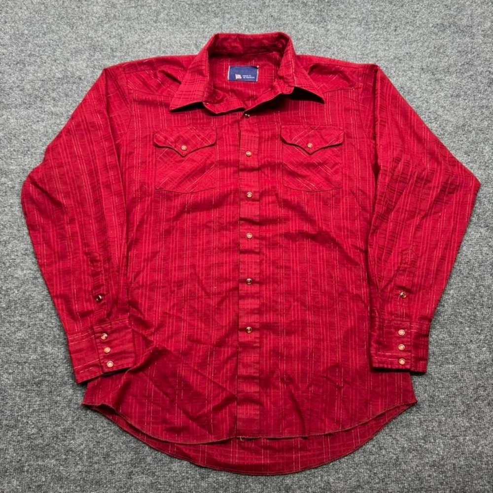 Vintage Panhandle Slim Pearl Snap Shirt Size Large